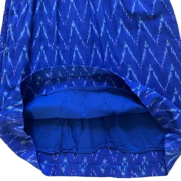 GAP Blue Print Fit and Flare Cutout Neckline Dress sz S - Picture 7 of 13